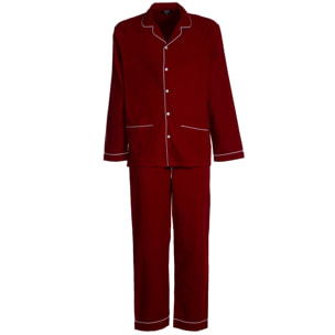 PIGIAMA UOMO in flanella bordeaux
