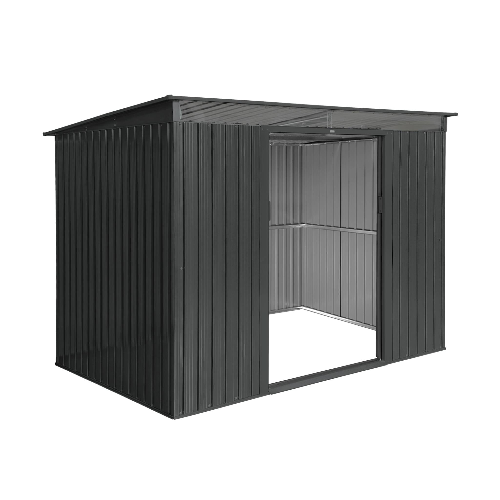 Abri de jardin métal 4,72m² avec puits de lumière et kit d'ancrage AUDOMAROIS