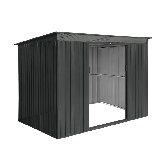 Abri de jardin métal 4,72m² avec puits de lumière et kit d'ancrage AUDOMAROIS