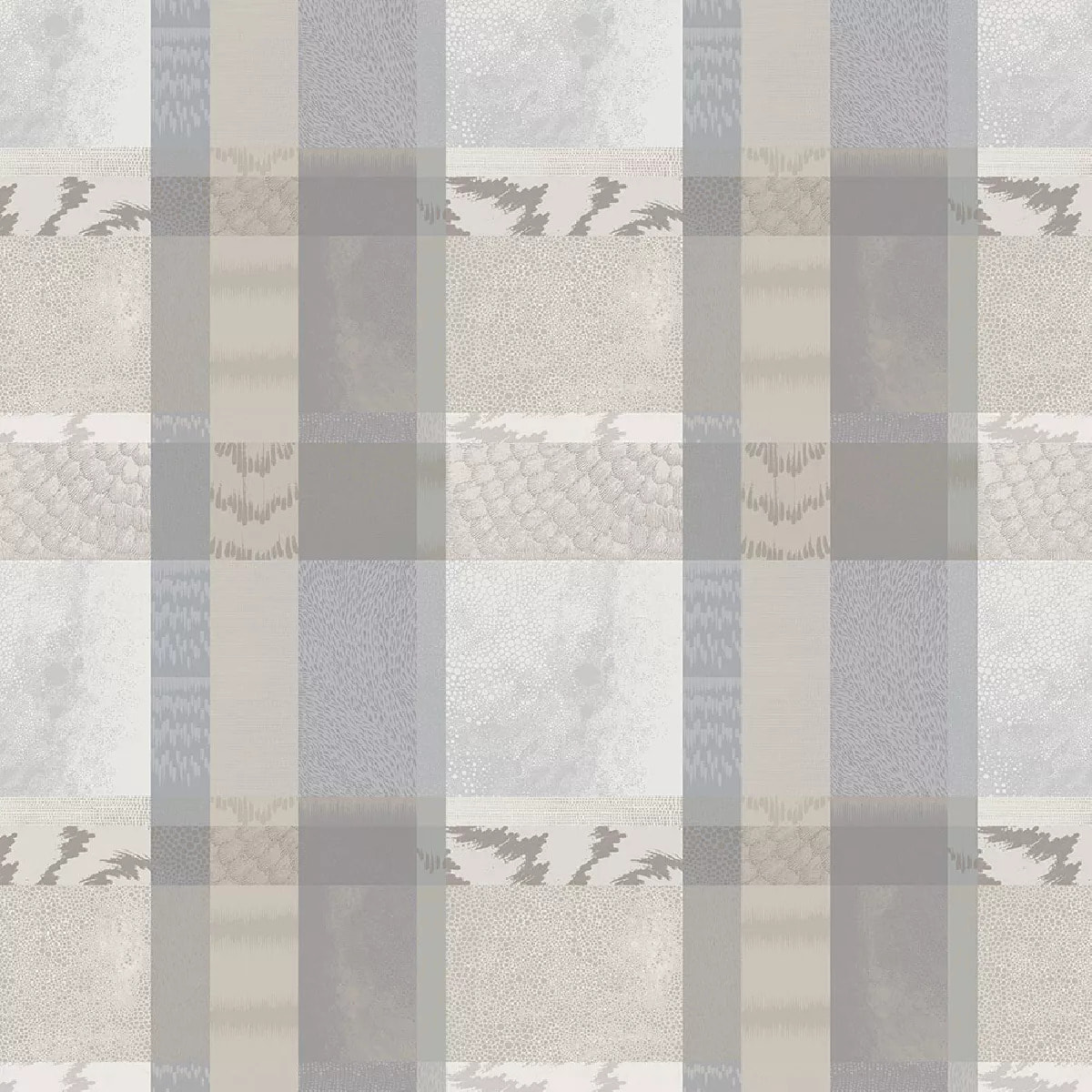Nappe pur coton enduit motif jacquard gris beige Mille matieres vapeur