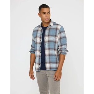 Camisa Manga Larga Cuadros Azul - Jelvel