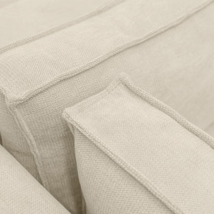 Canapé d'angle à gauche convertible 3 places en tissu chenille - BARANI
