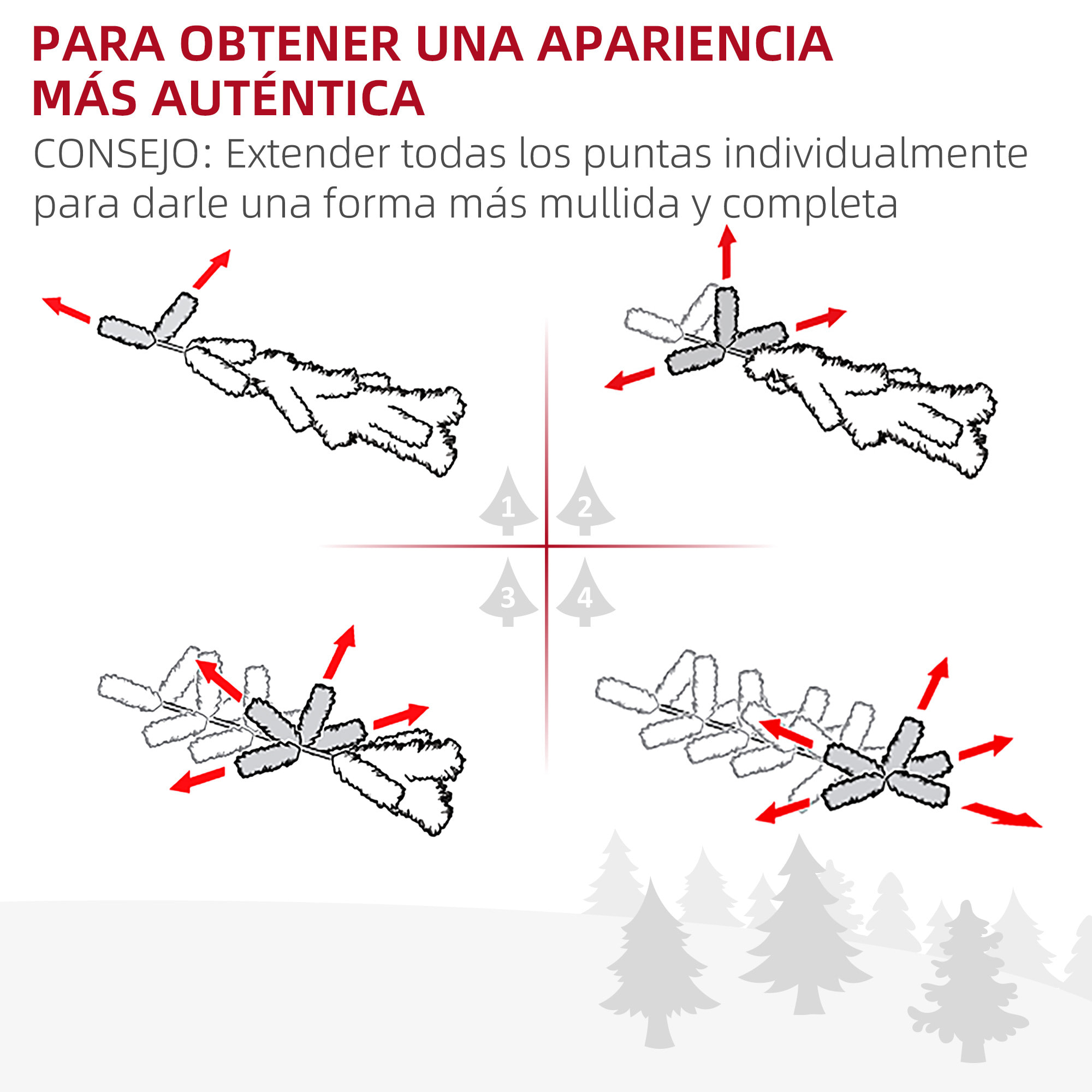 árbol de Navidad Medidas 120/150/180/210cm DECORACIÃ“N INCLUÃƒÂDA Abeto Navidades