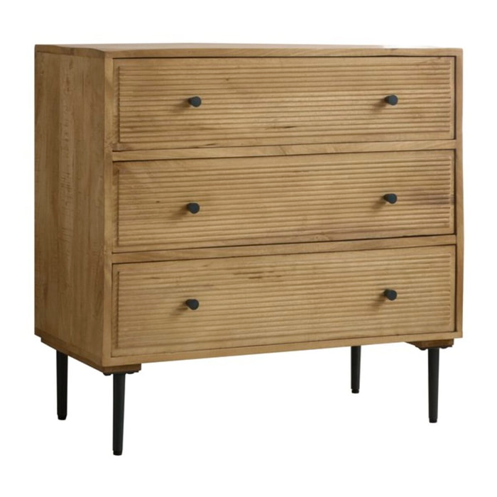 Commode Boreal -bois massif de manguier-couleur bahamas naturelles 90 x 85 x 45 cm