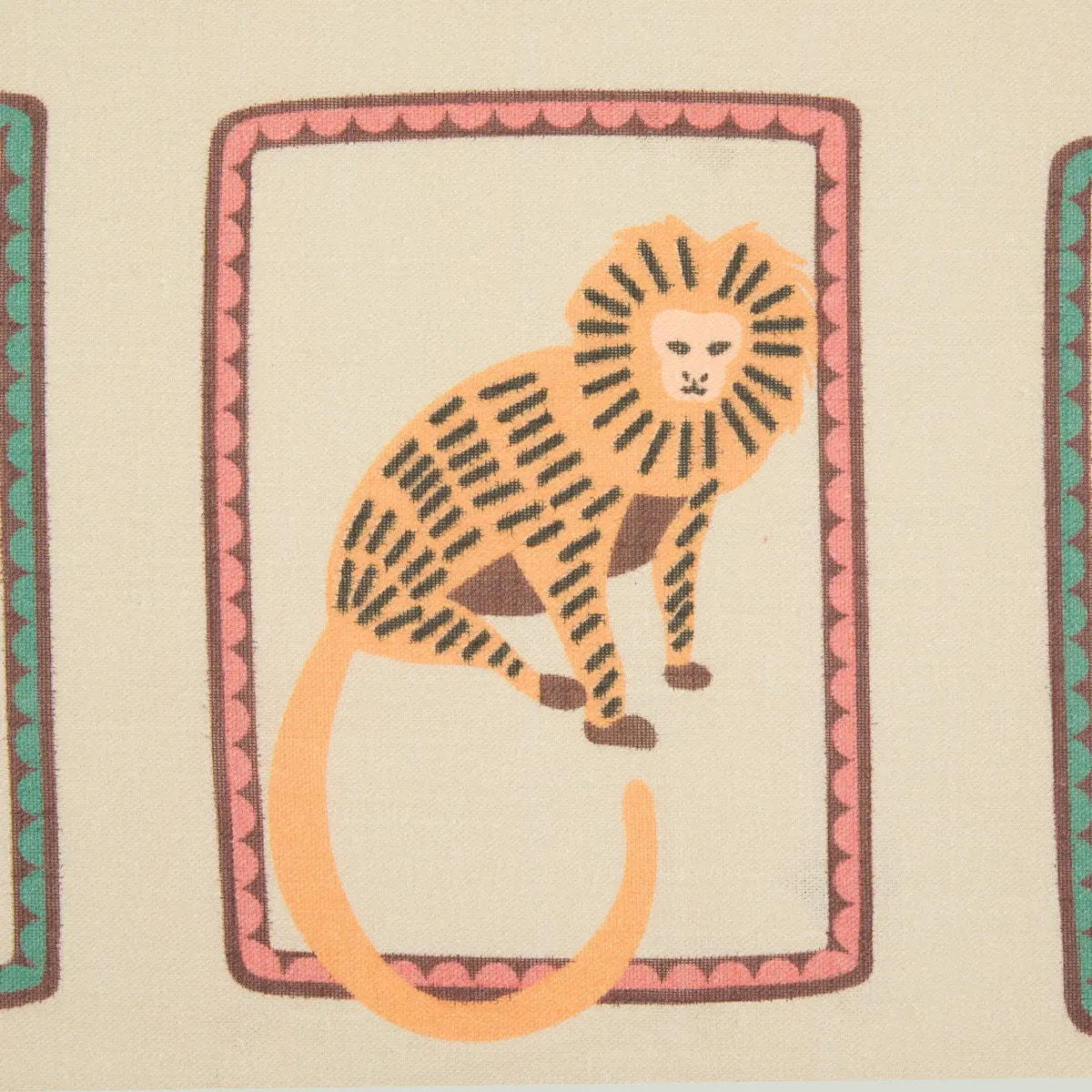 Nappe rectangulaire Tropical 240x140cm coton beige