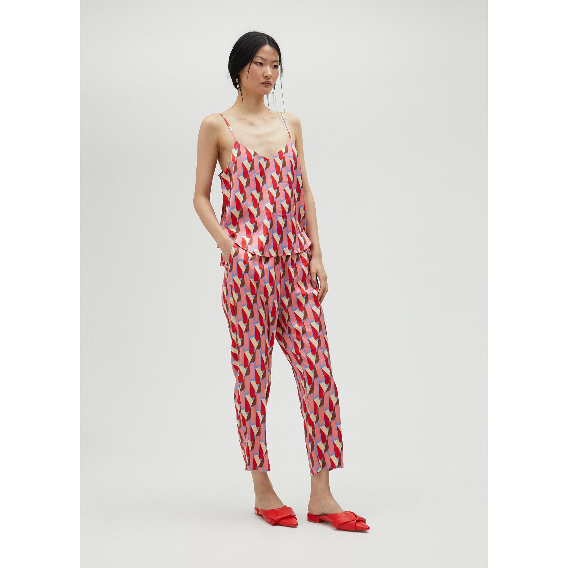 Pantaloni stampa loghi multicolore