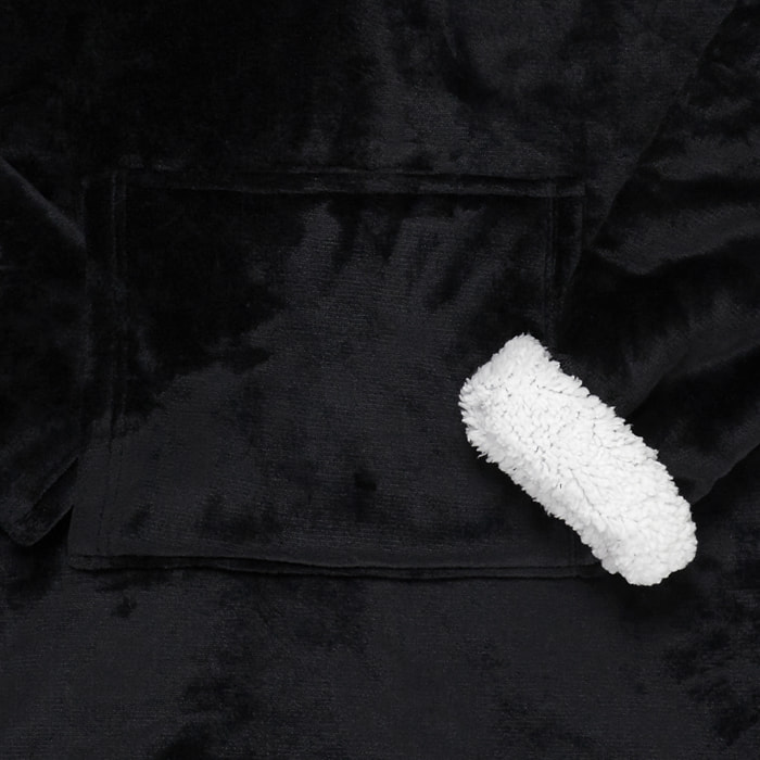 Plaid - HOME DECO FACTORY - Noir - Ultraconfortable - Cocooning
