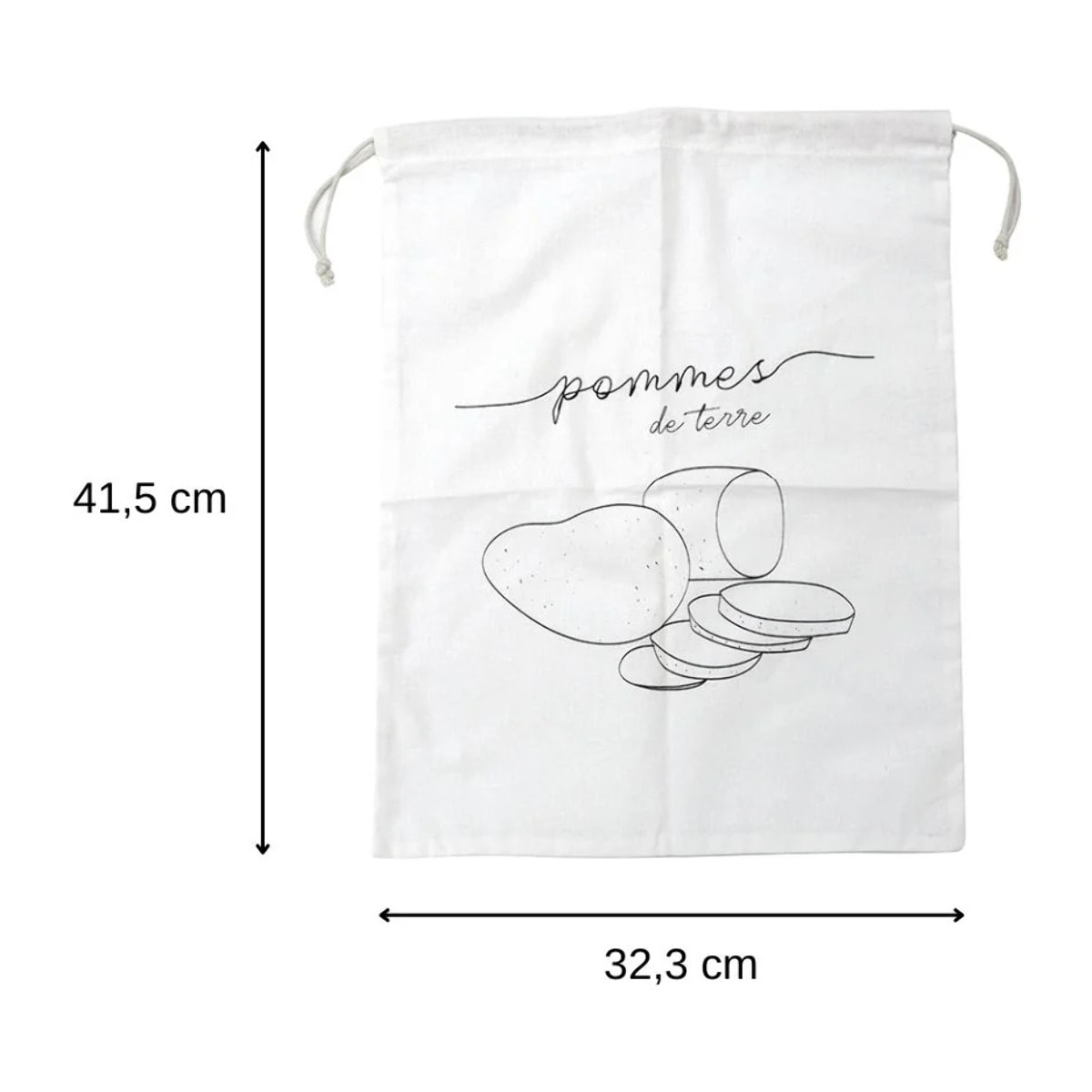 Sac de conservation pour pommes de terre en coton Fackelmann Nature