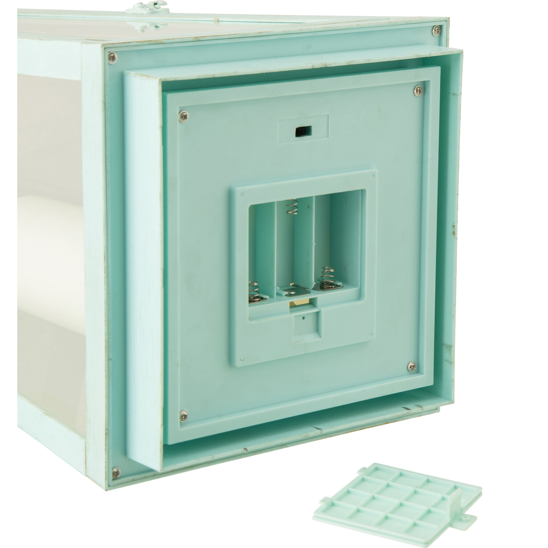 J-Line Lanterne + Bougie - verre - turquoise - large - lumières LED