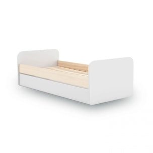 Cama doble juvenil Misty Breeze Blanco - Oak Soft