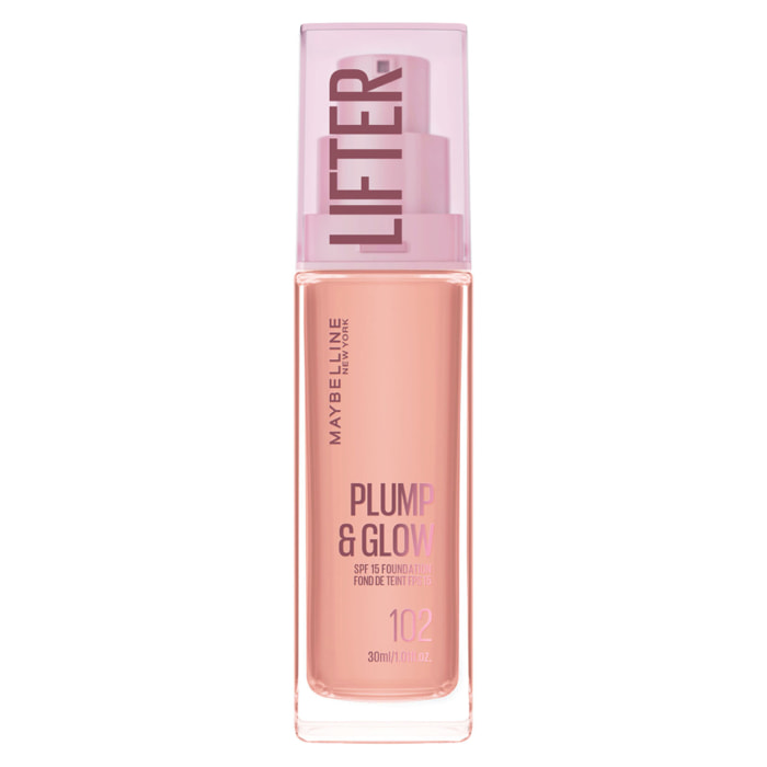 Fondotinta Idratante Rimpolpante 102 Lifter Plump & Glow SPF 15 con Niacinamide 30ml