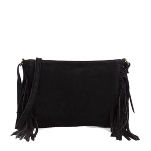 Altare borsa a tracolla donna. Vera pelle scamosciata.
