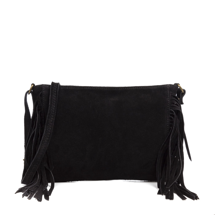 Altare borsa a tracolla donna. Vera pelle scamosciata.