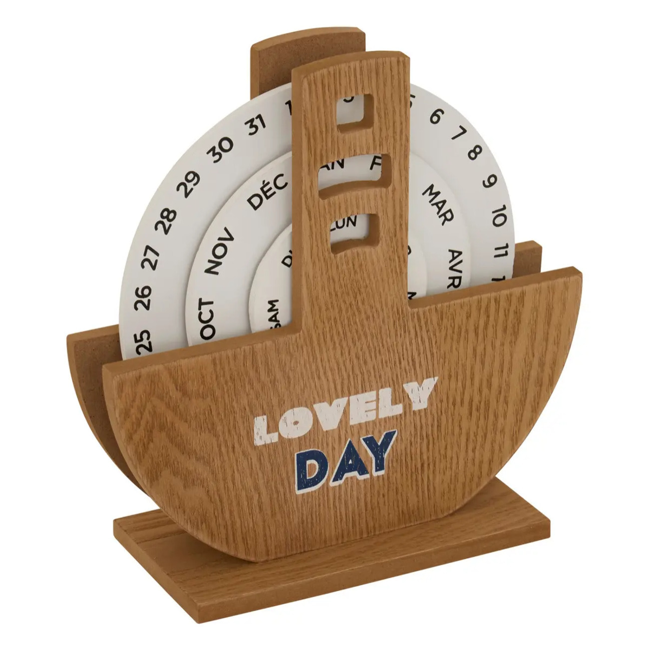 Calendrier bois Flow H.20cm