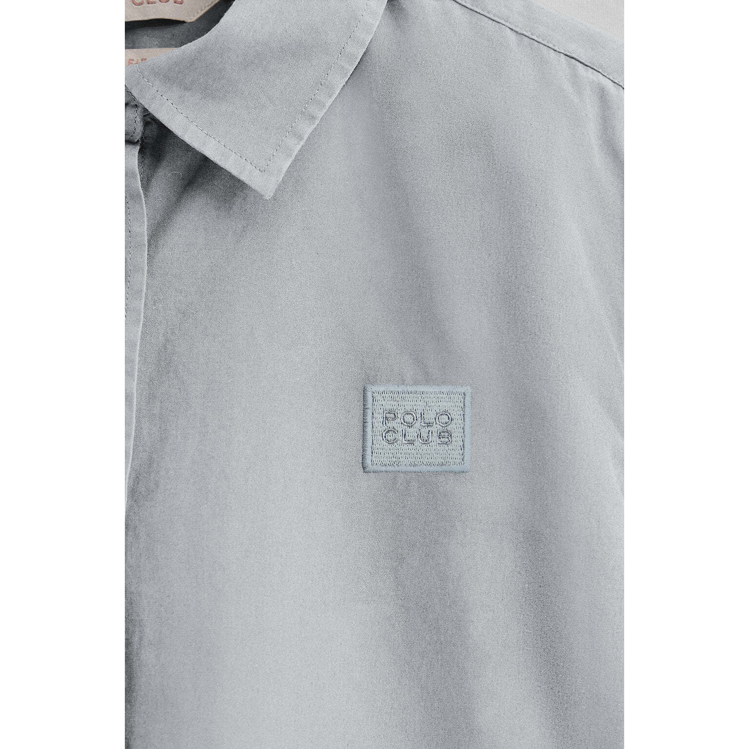 Camisa azul claro de corte slim con logo Polo Club