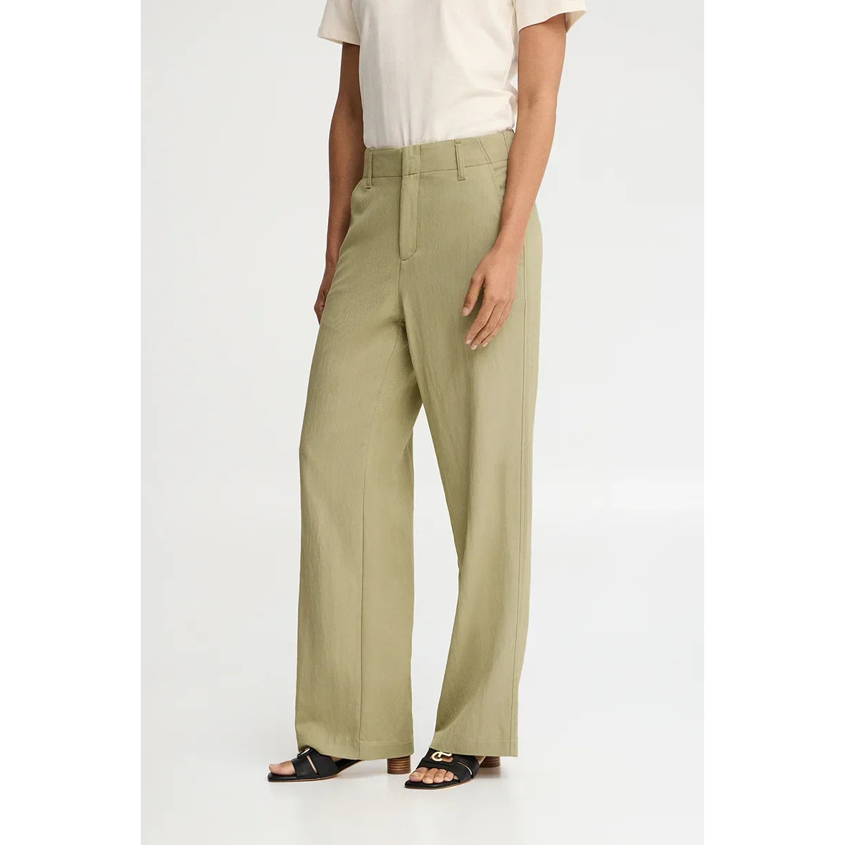 Pantalón gris piedra de corte recto con logo Polo Club