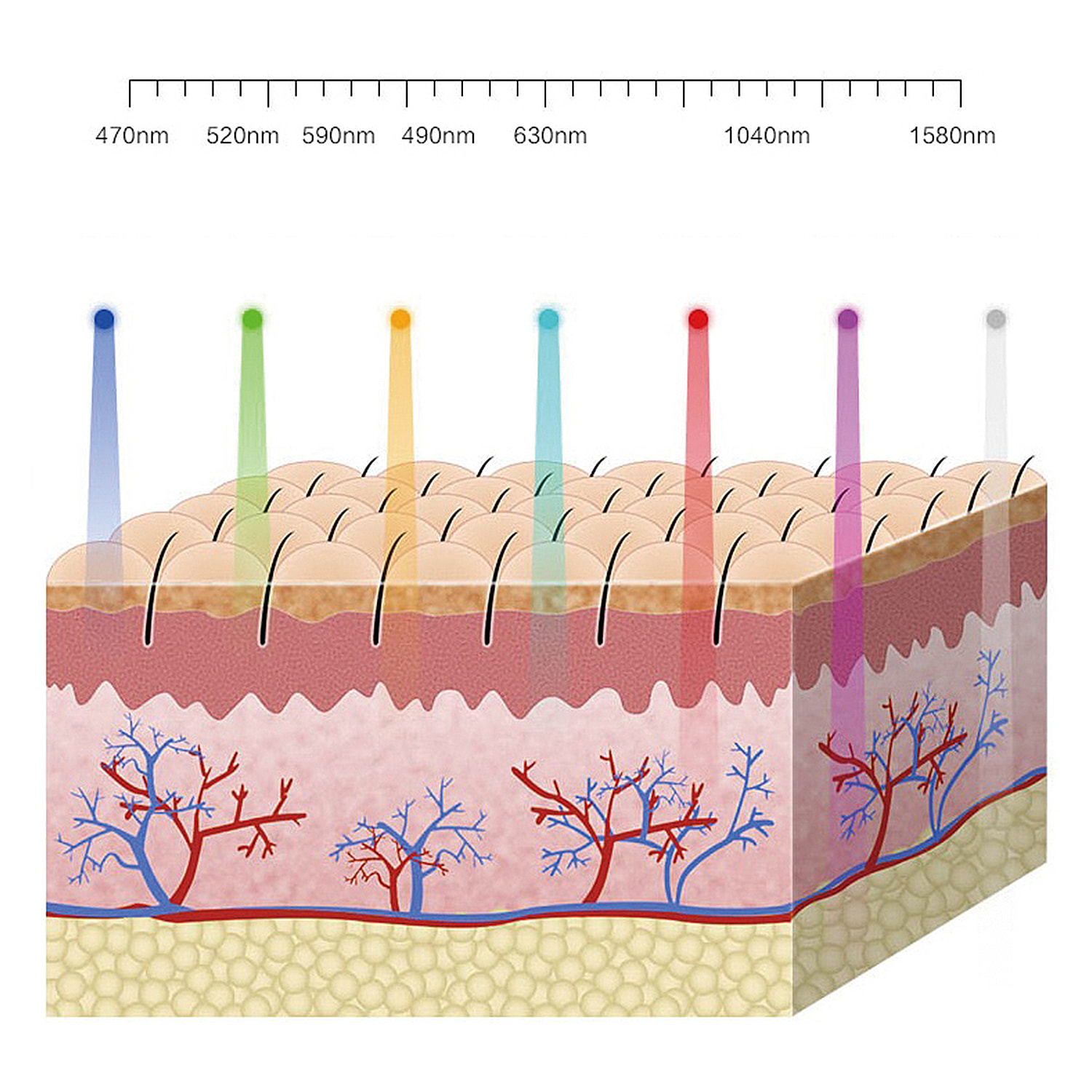Maschera touch con trattamento luminoso a LED di 7 colori
