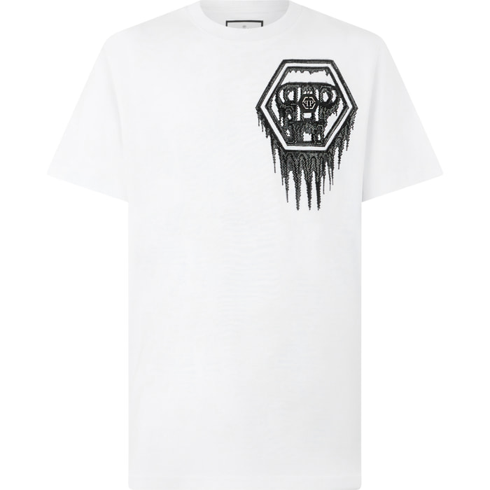 PHILIPP PLEIN Camiseta de cuello redondo y manga corta HEXAGON