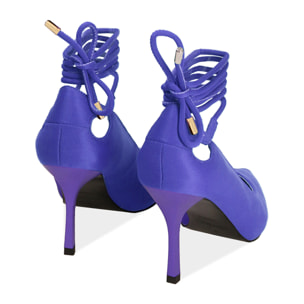 Décolleté viola in lycra, tacco 8,5 cm