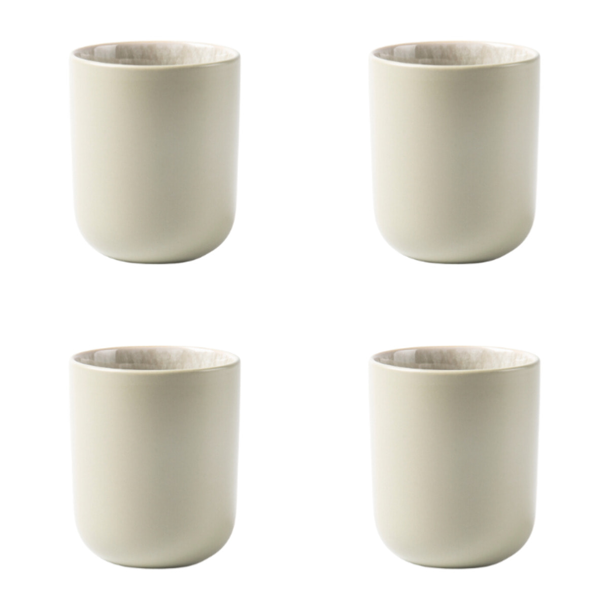 Lot de 4 tasses vert - "Iris"