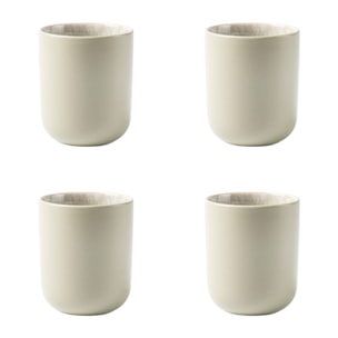 Lot de 4 tasses vert - "Iris"