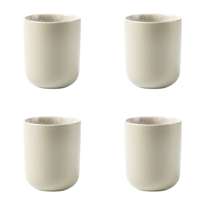Lot de 4 tasses vert - "Iris"