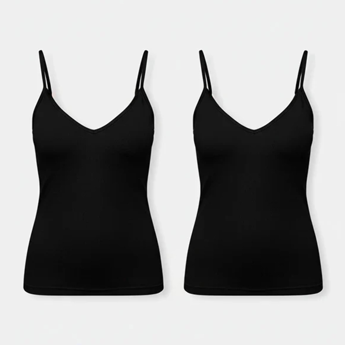 Confezione da 2 canotte in cotone nero