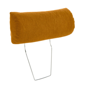 Barrie - canapé d'angle réversible 4 places avec têtière amovible en tissu - Jaune