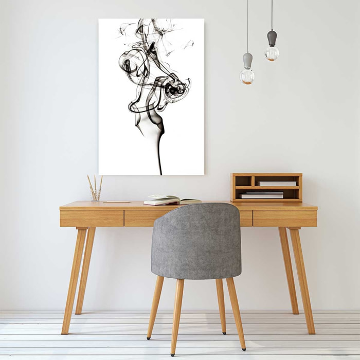 Tableau black smoke the dancer Toile imprimée