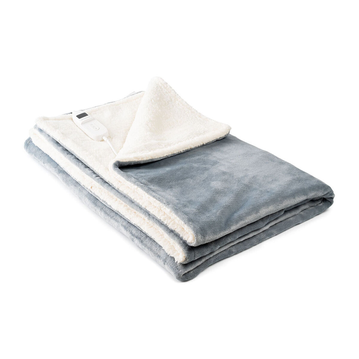 Manta Eléctrica Heklet InnovaGoods Blanco Gris 130 x 180 cm 160 W