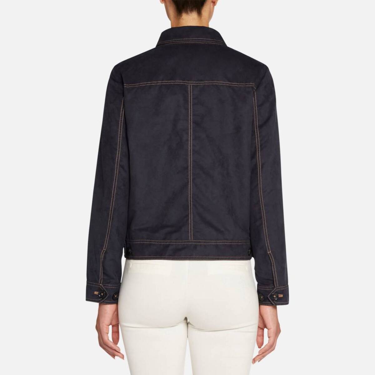 Chaqueta Mujer de la marca GEOX  modelo W LICENA SHORT JKT AZUL