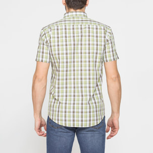 CAMICIA A MANICA CORTA IN COTONE CON FANTASIA