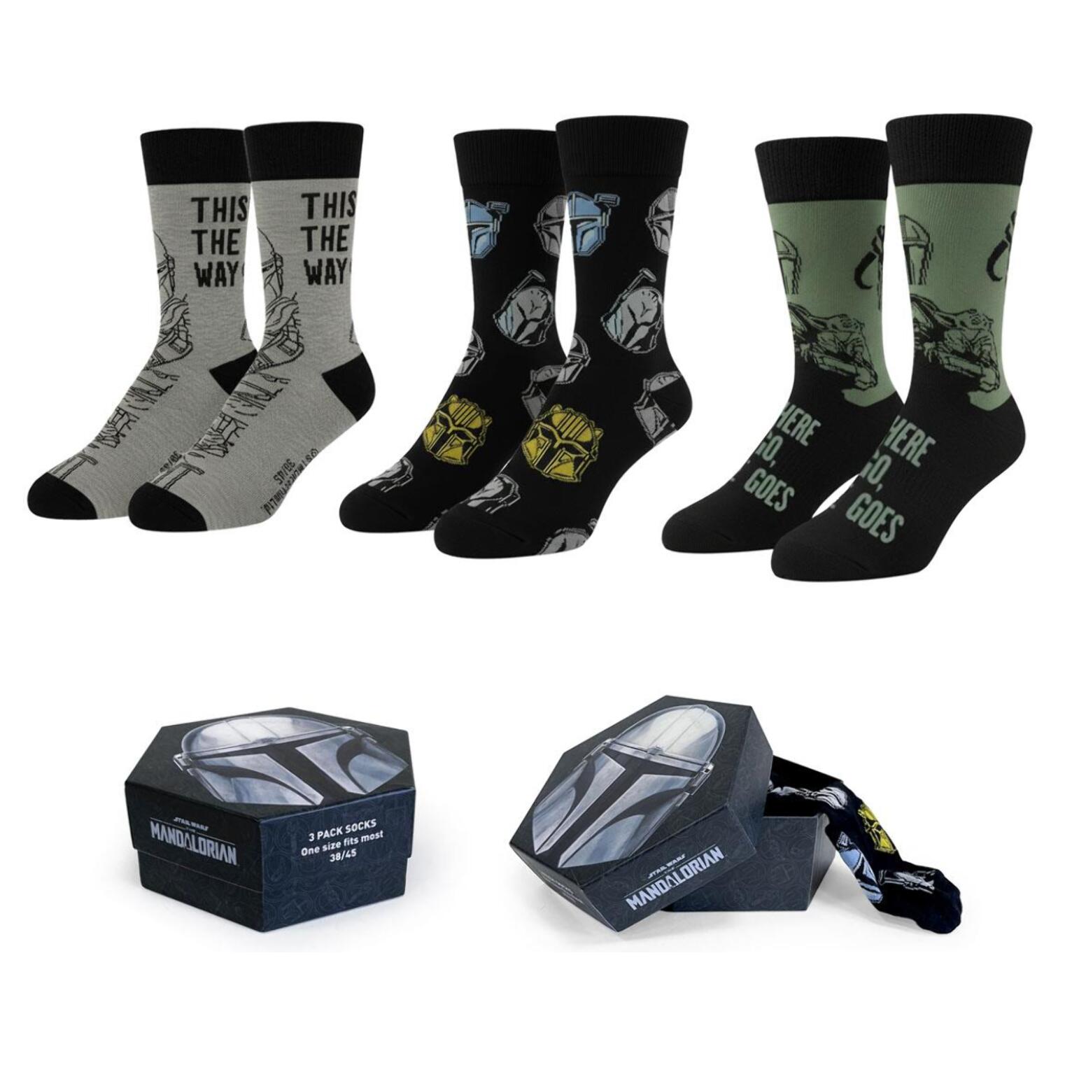 Pack de 3 Calcetines The Mandalorian - Multicolor - Talla 38-45