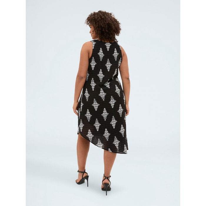 Fiorella Rubino - Vestido sin mangas con estampado - Negro