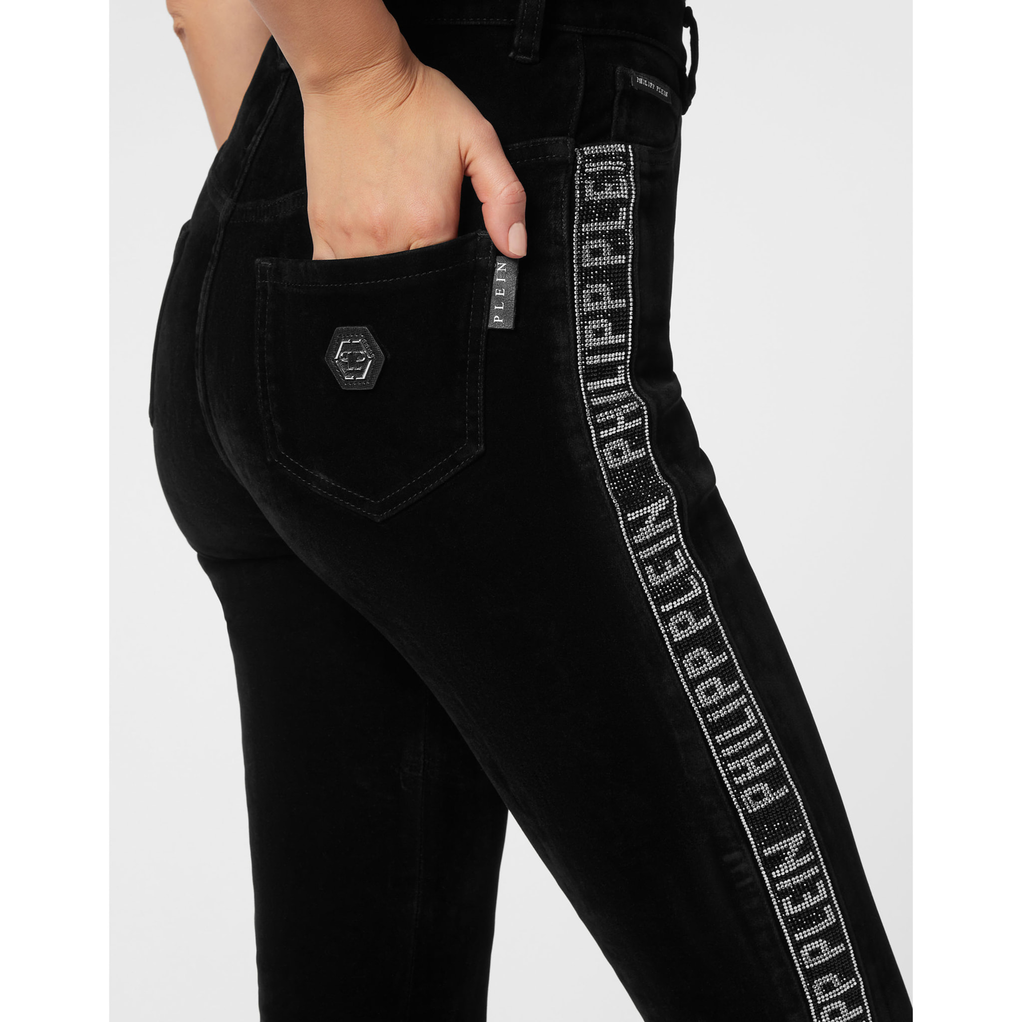 PHILIPP PLEIN Jegging de cintura alta