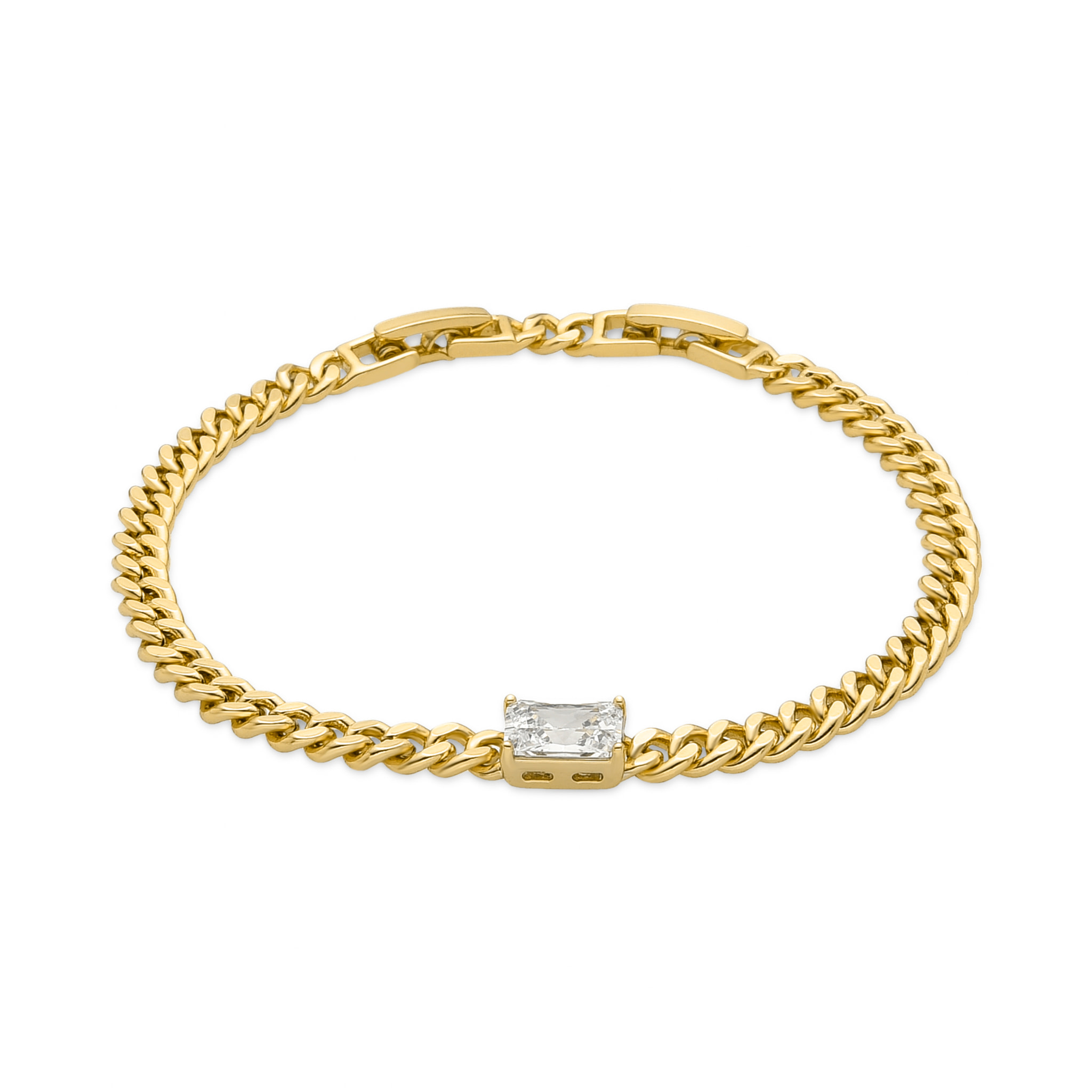 Pulsera con Circonita Brillante acabado oro 18k