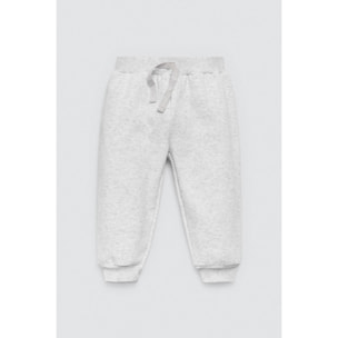 Set per neonato con felpa stampata grigia e jogger