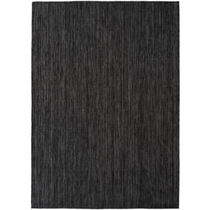 MIRA - Tapis intérieur/extérieur noir à aspect naturel