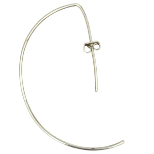 Pendiente tipo aro en plata 925 original diseño Plata Úncia