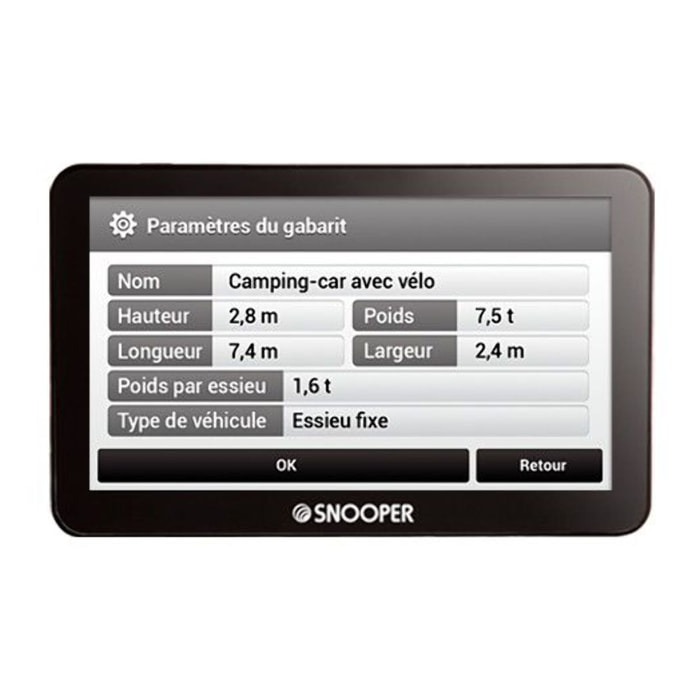 GPS SNOOPER Truckmate PL6600 7pouces