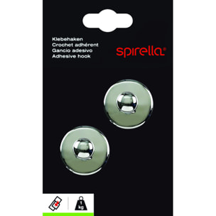 2 crochets muraux pour serviette DOT Argenté chromé Spirella