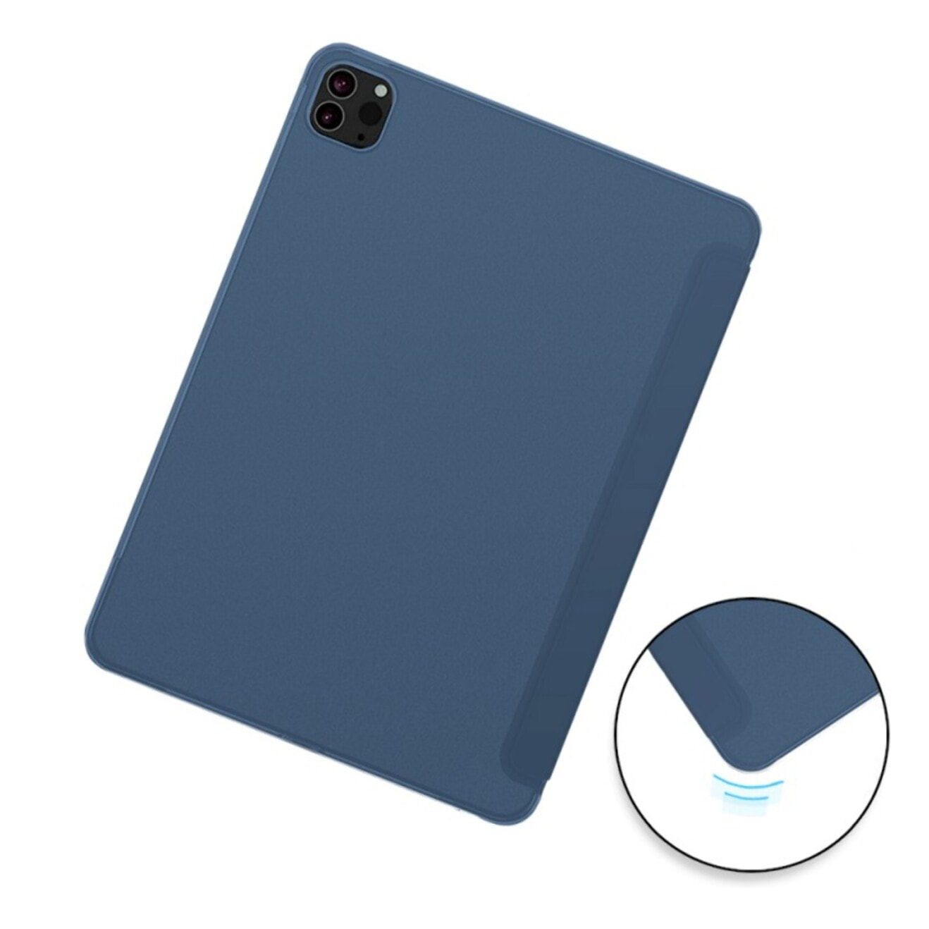 Étui Smart Cover iPad Pro 12.9 pouces (2018/2020/2021) Bleu à Rabat avec Support