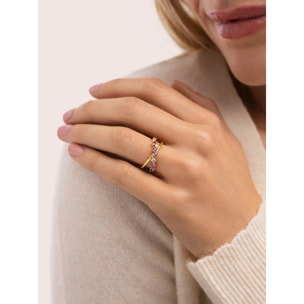 Anello Estellar Cross Placcato Oro