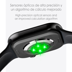 Smartwatch S10 con monitor cardiaco avanzado, ECG, azúcar en sangre, llamadas Bluetooth. Traductor por voz, ChatGPT y juegos de habilidad.