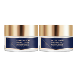 2 x Crema hidratante con veneno de serpiente para rellenar arrugas, 50 ml