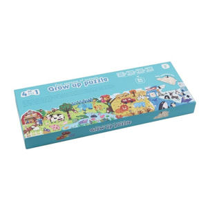 4 IN 1 GROW UP PUZZLE - FOUR SEASONS OF ANIMALS - PUZZLE