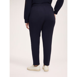 Fiorella Rubino - Joggers in jersey con flock - Blu
