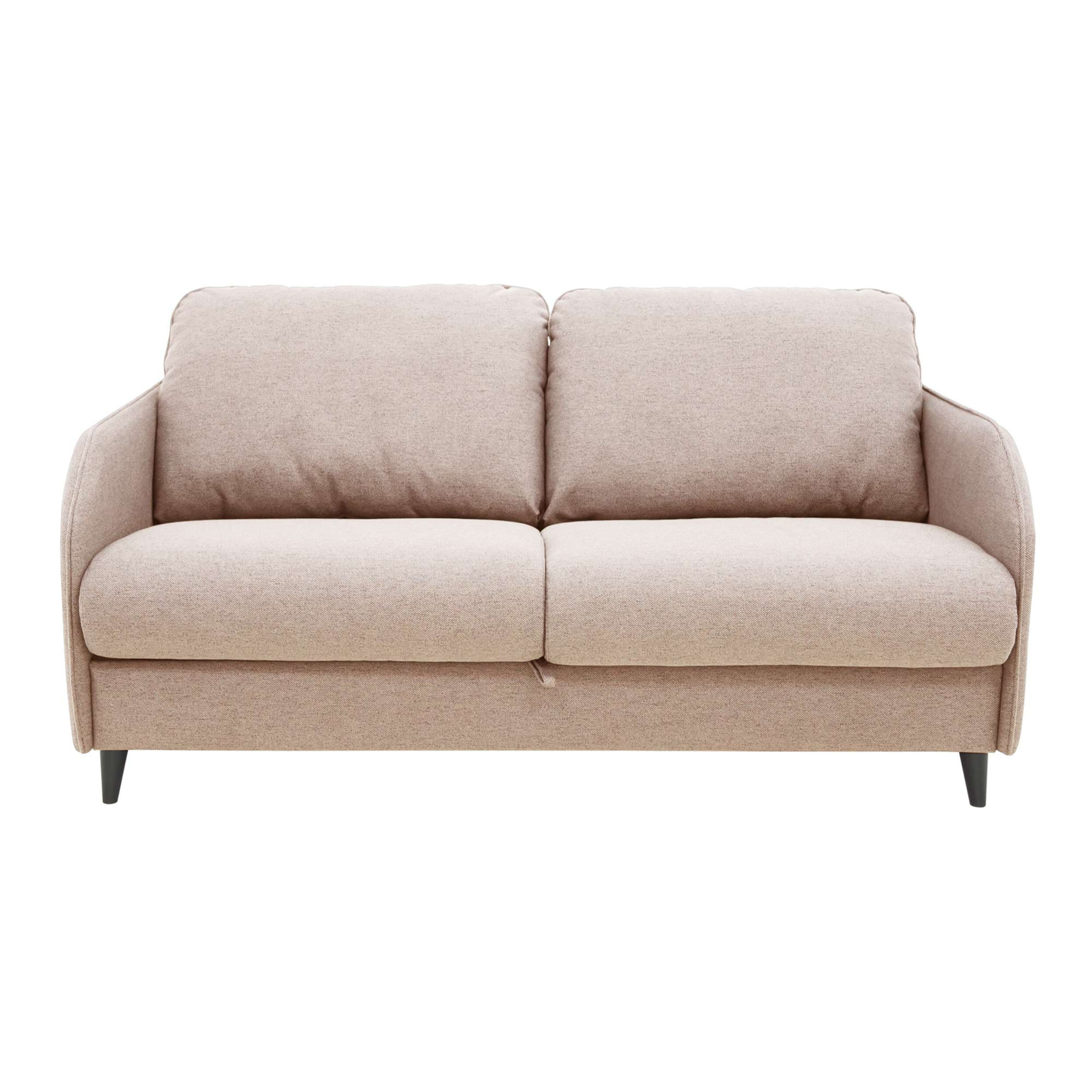 Cosmos - canapé lit 3 places convertible express couchage quotidien 140 cm matelas 11 cm en tissu - Beige