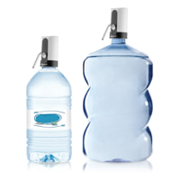 Distributore d'Acqua Automatico Ricaricabile - Bianco e Nero - 7x13x16 cm