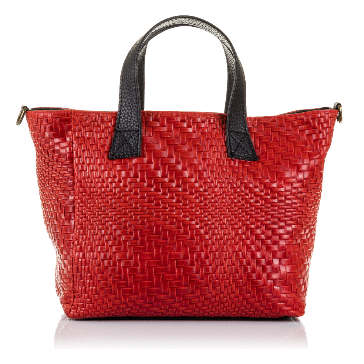 Cassandra Bolso tote Mujer.Piel auténtica Gamuza Grabado Entrelazado